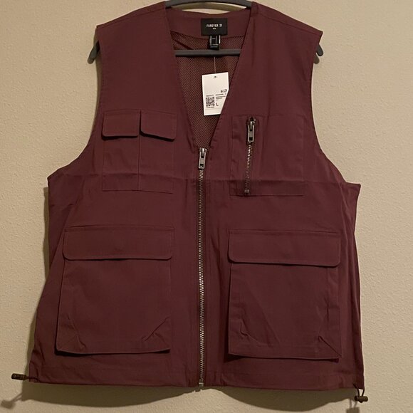 Forever 21, Size L, Mens Oversized, Lightweight, Utility Vest, NEW! - Picture 1 of 11